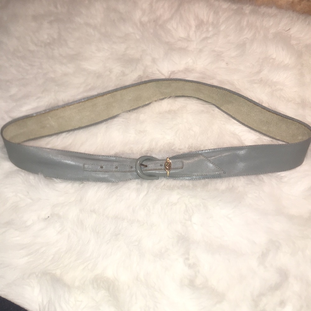Dior gray vintage leather belt in good condition